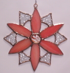 Floral Star - Coral and Clear