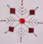 Beaded Snowflake - Red