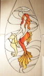 Suncatcher - Mermaid and Seahorse - Orange